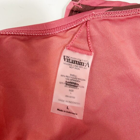 Vitamin A Printed Tie-Side Classic Coverage Bikini Bottoms - Size Large - Picture 4 of 4